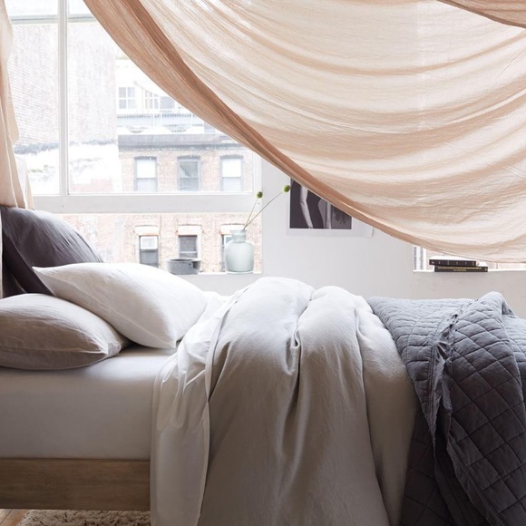 West Elm Bedding Gray Belgium Linen Duvet Cover Poshmark